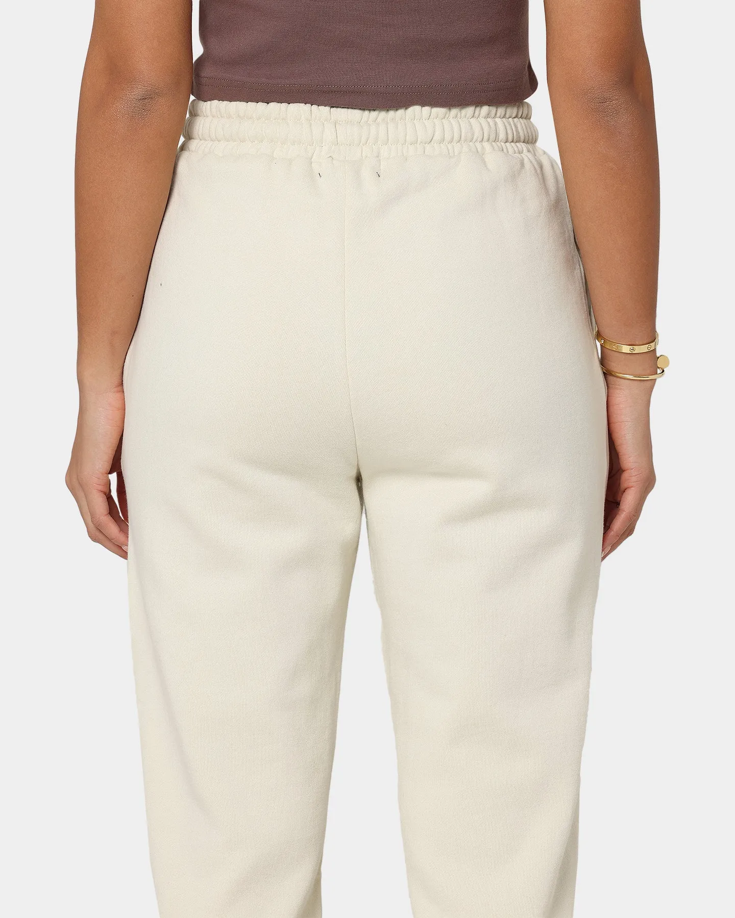 Stussy Women's Stock Wide Leg Track Pants Oatmeal