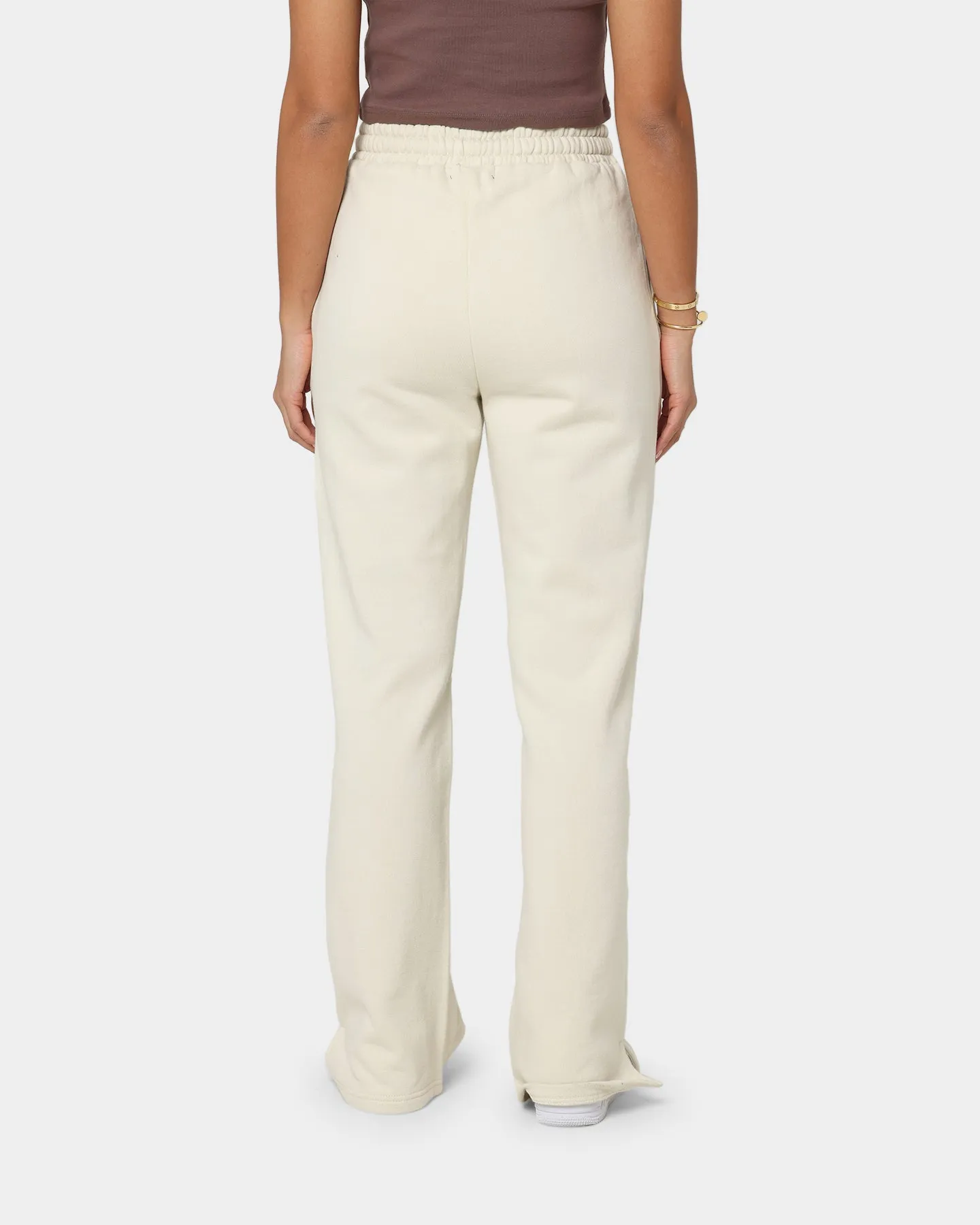 Stussy Women's Stock Wide Leg Track Pants Oatmeal