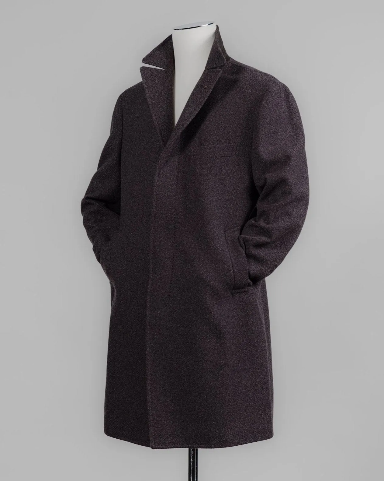 Tagliatore Wool & Cashmere Overcoat / Brown