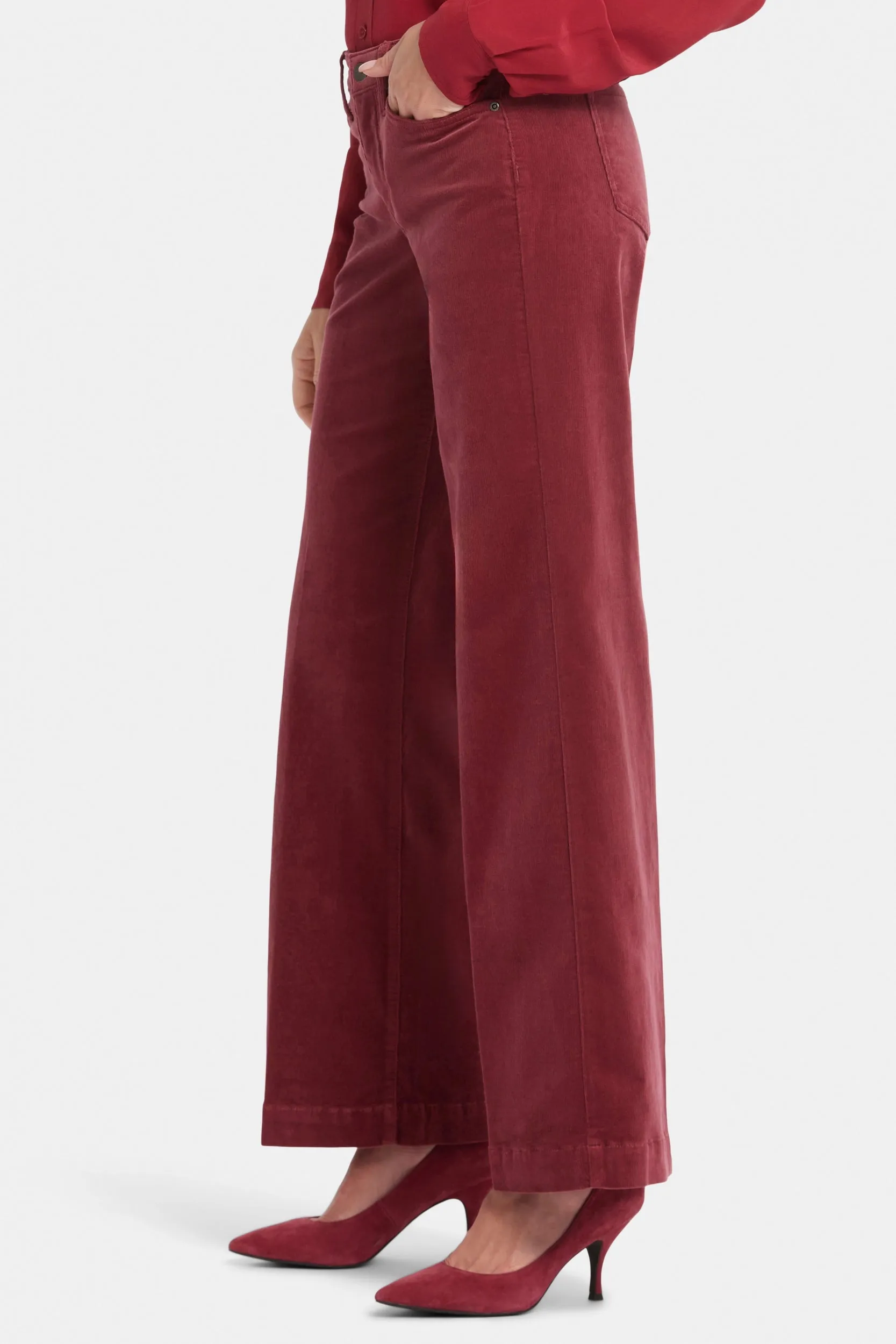 Teresa Wide Leg Trouser Red Corduroy | Paintbrush