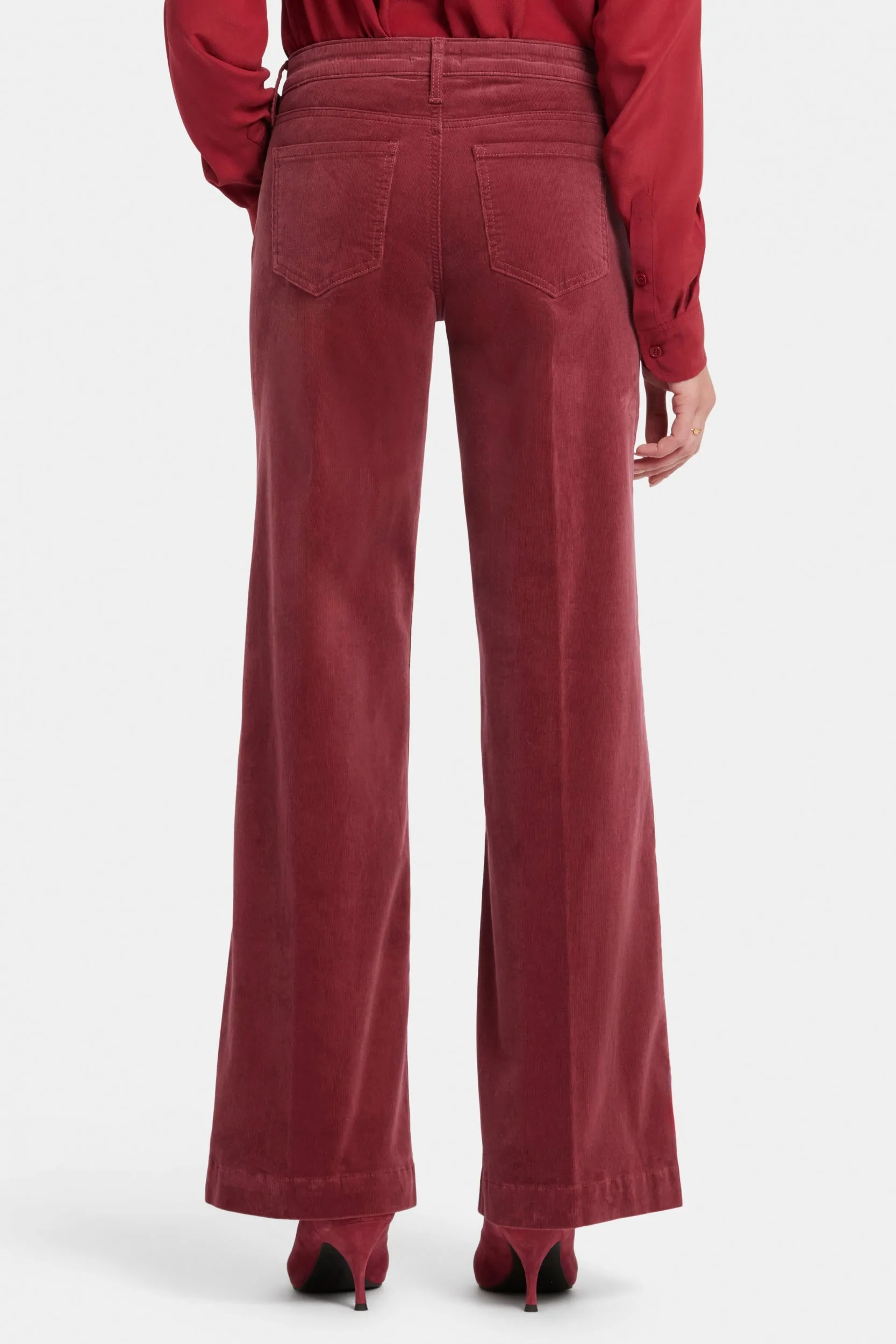 Teresa Wide Leg Trouser Red Corduroy | Paintbrush