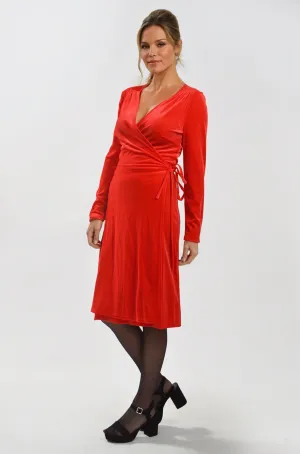 Velour Wrap Dress