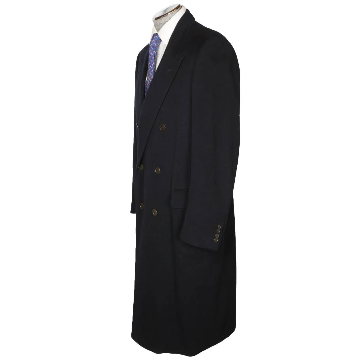 Vintage Dunhill Pure Cashmere Coat Mens Overcoat Made in Italy