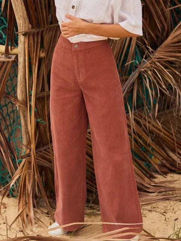 Winter Around - Wide Leg Corduroy Trousers