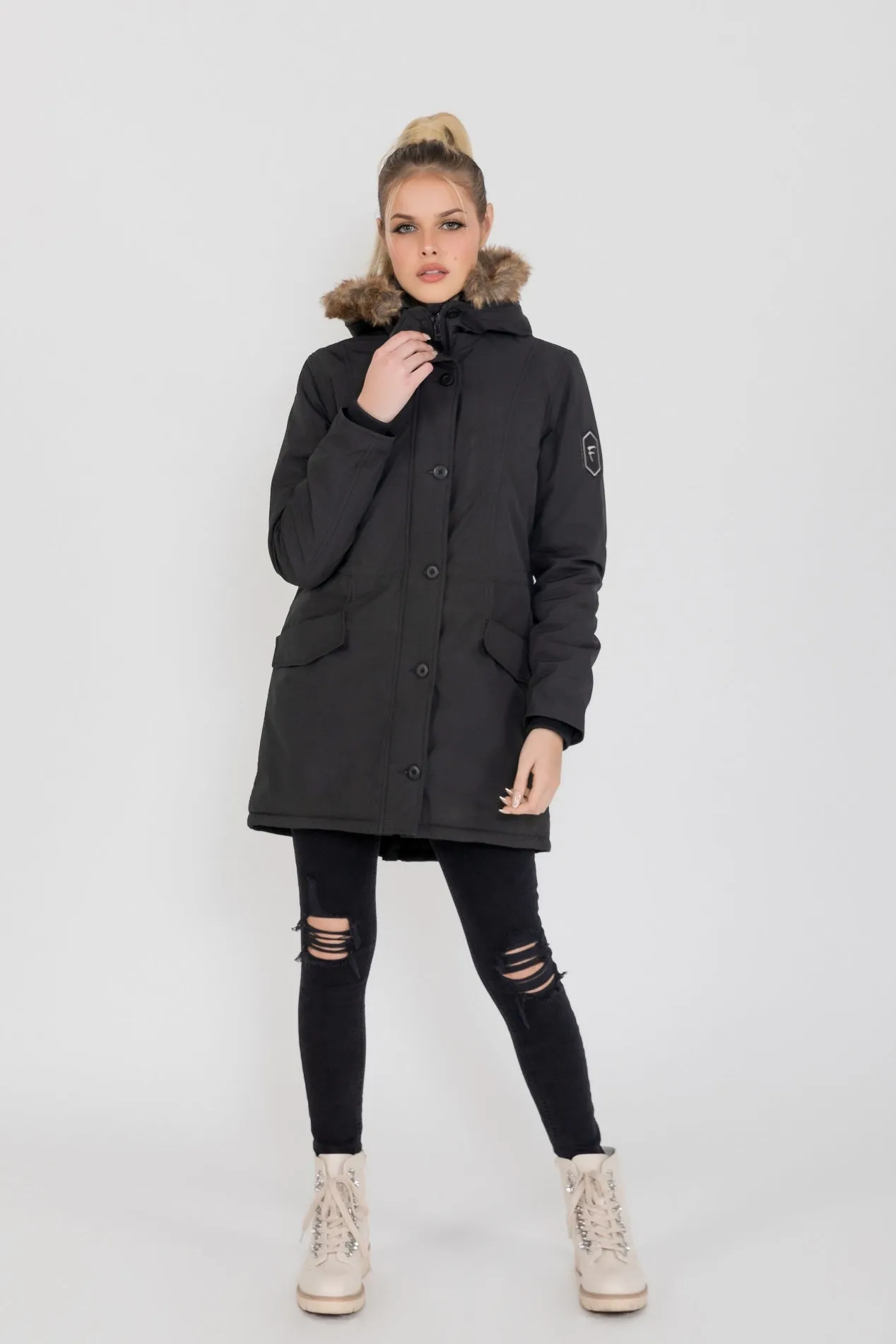 Women's Louise Ultra Lite Hooded Winter Parka Coat