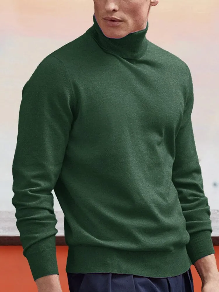 wool turtleneck bottoming sweater