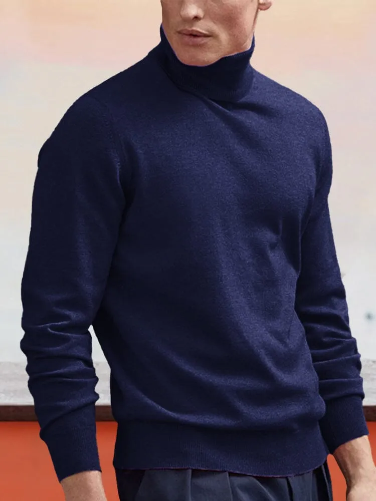 wool turtleneck bottoming sweater