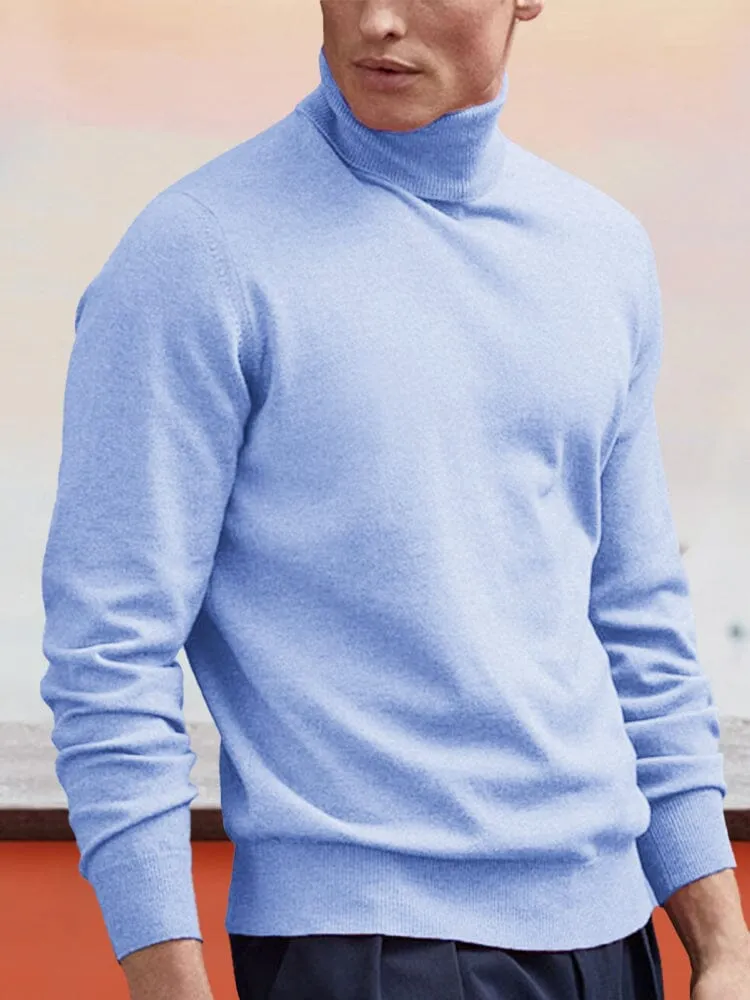 wool turtleneck bottoming sweater